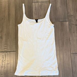 J. Crew White Slim-Strap Tank Top